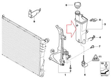 Bmw E46-X5 E53 M47-M57 Radyatör Yedek Su Deposu-Genleşme Kabı-Tankı