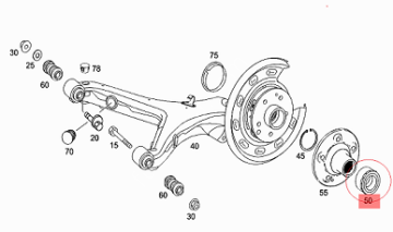Vito W639/Viano Arka Teker Rulmanı/Porya Rulmanı/Teker Bilyası Y.M.