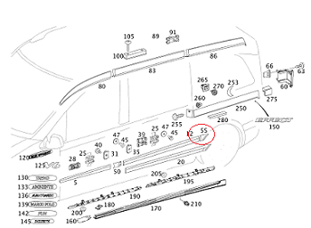 Viano/Vito W639 Arka Çamurluk Çıtası/Çamurluk Bantı/Çamurluk Bakaliti SAĞ Arka