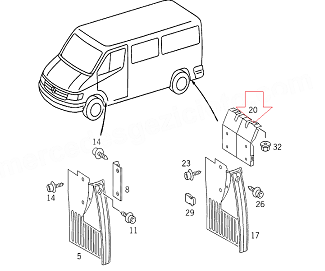 Sprinter W901/W902/W903/W904 Paçalık Sacı SAĞ/Tozluk Sacı