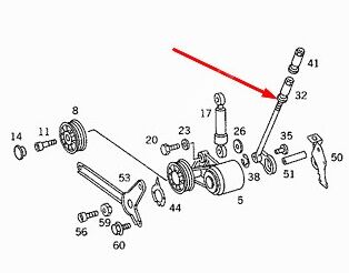 Mercedes W124/W201 190 103/104  Motor Gergi Kütük Çubuğu/Gergi Demiri/Gergi Ayağı