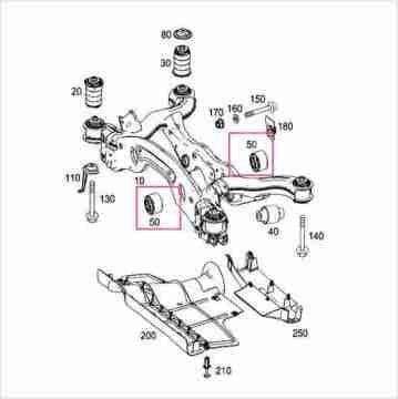 Mercedes GLa W156/W246 Arka Travers Fişeği/Arka Salıncak Burcu Burç