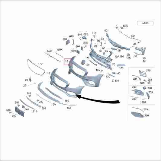 Mercedes W213 Ön Tampon