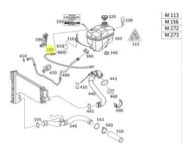 Mercedes E Seri W211/W219 642 Motor  Genleşme Tankı Tahliye Hortumu/Hava Hortumu