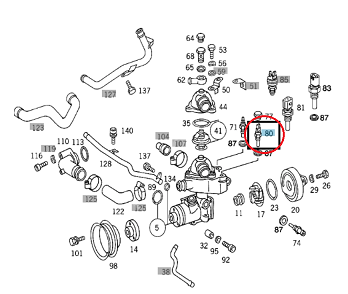 Mecedes W124/W202/W210/W140 M102/M104/M111/M119 Klima Müşürü/Hararet Müşürü