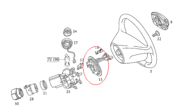 Vaneo W414 668 Motor Direksiyon Açı Sensörü/Kontak Spirali