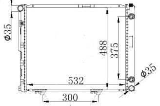 Mercedes W124 M602/M603 Su Radyatörü Otomatik/Klimalı
