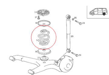 Vito W638 Arka Helezon Yay/Arka Süspansiyon Yayı