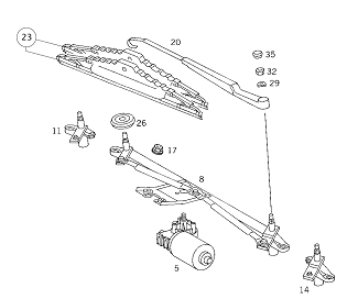 Mercedes ML W163/W170 Ön Silecek Takım