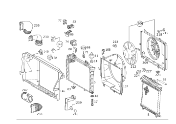 Mercedes W210 111 Motor Su Radyatörü Otomatik Klimalı