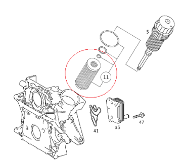 Sprinter W906/Vito W639 Euro3/Euro4 611/646 Motor Yağ Flitresi