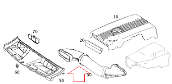 Mercedes W204/W212 271 Motor Hava Filtre Hortumu/Hava Emiş Borusu