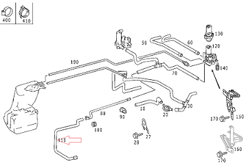 Mercedes W220 113 Motor Hortum