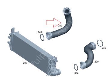 Vito W447 651 Motor Turbo Hortumu/Turbo Şarj Hortumu/İntercooler Hortumu/SAĞ