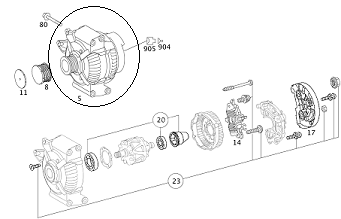 Mercedes W211 646 Şarz Dinamosu/Alternatör