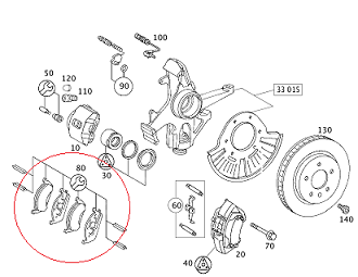 Mercedes ML W163/W220 Ön Fren Balatası/Ön Balata