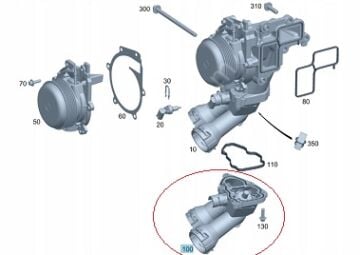 Mercedes W213 654 Motor Termostat
