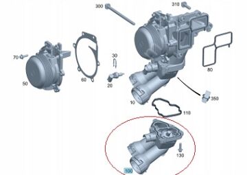 Mercedes W213 654 Motor Termostat