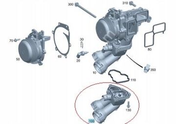 Mercedes W213 654 Motor Termostat