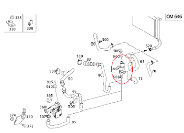 Vito W639 646 Motor Kalorifer Su Pompası/Yardımcı Su Pompası/ilave Su Pompası