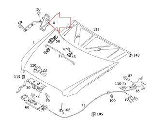 Viano,Vito W639 Motor Kaput Menteşesi SOL
