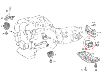 Mercedes Clk W208-W212-W221-W210 112 Motor Şanzuman Kulağı-Şanzuman Takozu-Benzinli