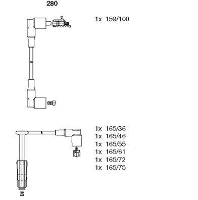 Mercedes W140/W124 104 Motor Buji Kablo Seti