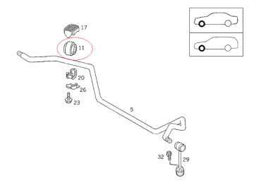 Mercedes  W210-W140-W129 Viraj Demir Lastiği Ön