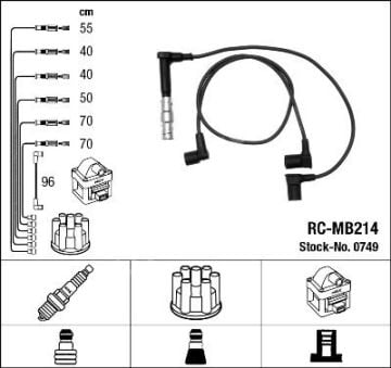 Mercedes W140/W124 104 Motor Buji Kablo Seti