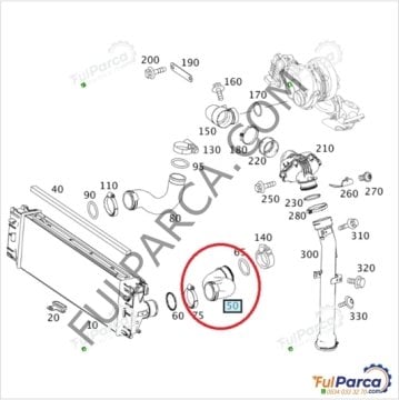 Sprinter W906 646 Motor Turbo Hortumu/İntercooler Hortumu SAĞ
