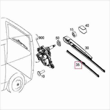 Vito W447/Audi A4/Q3  Arka Silecek Süpürgesi