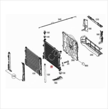 Mercedes W176/W117/W156/W246 Su Radyatörü/Otomatik