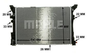 Mercedes W176/W117/W156/W246 270 Motor Su Radyatörü/Otomatik