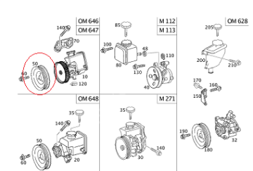 Sprinter W901/W906/W210/W202/W203/W211/ 611/646/651 Motor Direksiyon Pompa Kasnağı