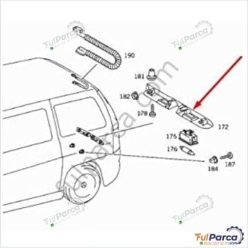 Vito W638 Bagaj Kapak Kaplaması/Bagaj Kapı Pilastiği/Arka Kapı Bakaliti/Pilaka Lamba Bakaliti
