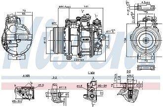 Vito W447/W166/W205/W213/W238/W253/Sprinter W907 651 Motor Klima Kompresörü