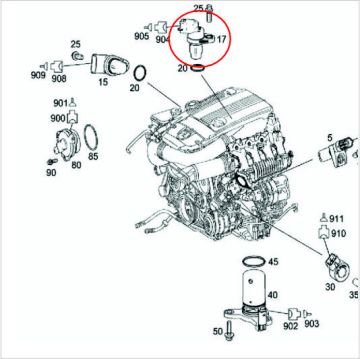 Mercedes W221/Vaneo W414/W203/W204/Vito/Sprinter 611/646/642/628 Motor Eksantrik Sensörü