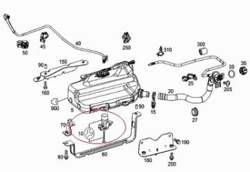 Sprinter W907/W910/Vito W447 654 Motor AdBlue Deposu Pompası