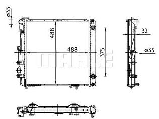 Mercedes W126 250-300 Sel 103 Motor Su Radyatörü