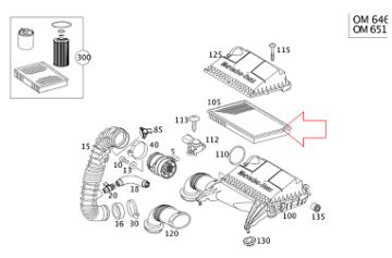 Vito W639 646/651 Hava Flitresi