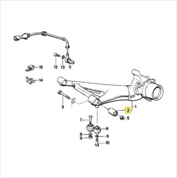 Bmw E34-E28-E30-E32 Arka Salıncak Burcu- Arka Taşıyıcı Burç Takım-Salıncak Fişeği