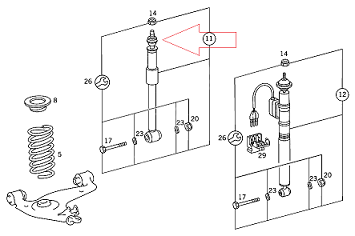 Mercedes W140 Ön Amortisör