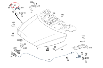 Vito W447 Kaput Dikme Ayak Yuvası/Kaput Dayama Takozu/Burç