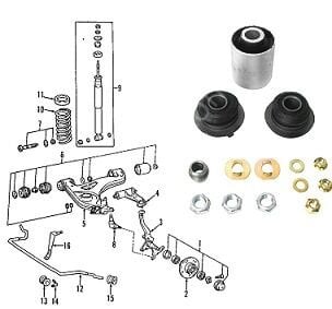 Mercedes W202 C Glass Ön Alt Salıncak Tamir Takımı