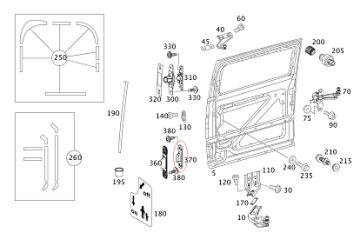 Vito W639/Viano Sürgülü Kapı Kilit Karşılığı/Kama