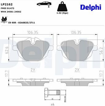 Bmw F10/X3 G01/İX3/X3 F25/X6 G6 Arka Fren Balatası