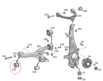 Mercedes W166/ML166/ML W164 Alt Salıncak Burcu/Salıncak Fişeği