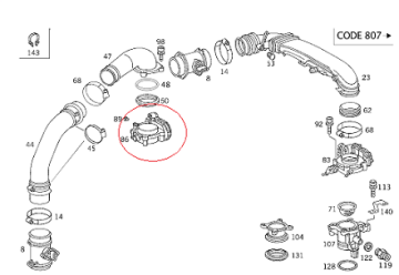 Mercedes W210 111 Motor Boğaz Kelebeği/Gaz Kelebeği