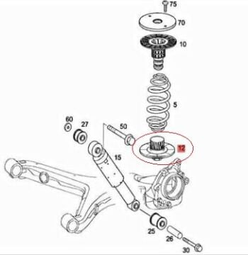 Vito W639/Viano Arka Helezon Alt Takozu/Get Lastiği/Şase Takozu Alt