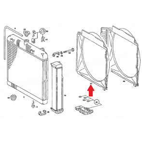Mercedes W123 Fan Davlumbazı /Davlumbaz Dizel